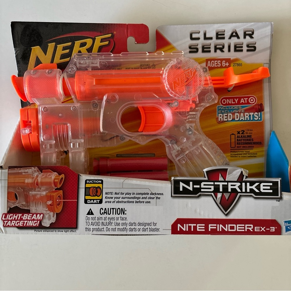 Nerf N-Strike Nite Finder EX-3 Clear Series Target Exclusive Limited Release NEW